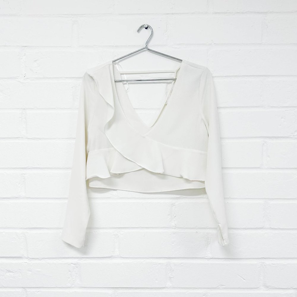 Zara Crop Top in Warm White Color